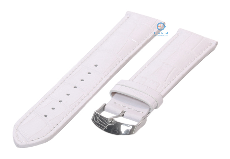 Watchstrap 24mm white leather