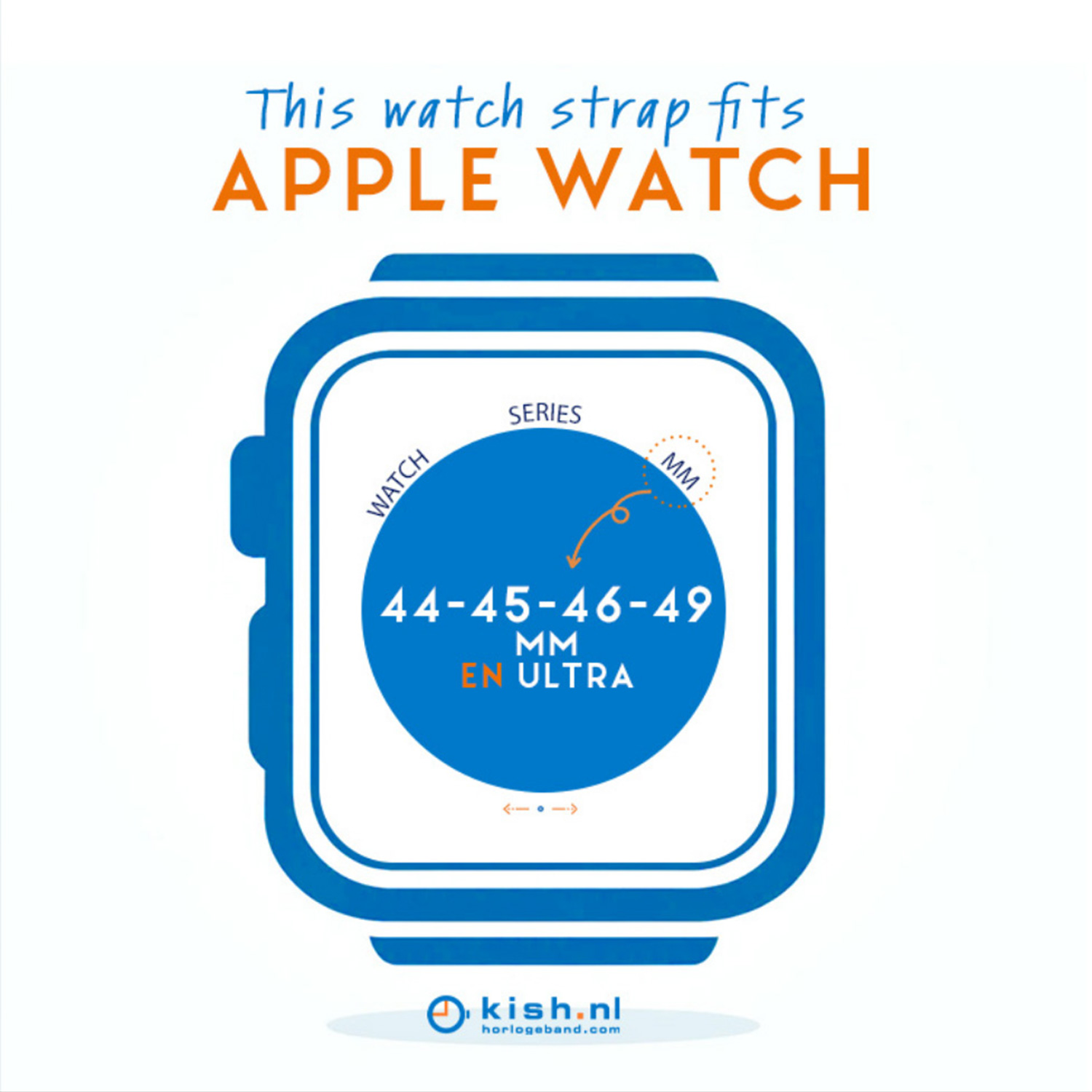 Silicone watch strap Apple Watch - Bleu de France - 44/45/46/49mm (S/M)