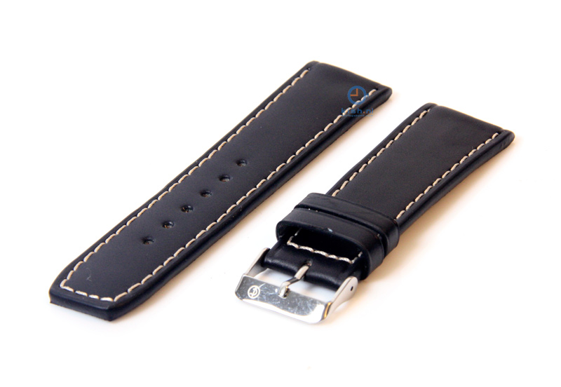 Watchstrap 20mm black leather
