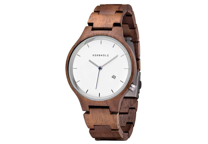 Kerbholz Lamprecht watchstrap Date Walnut Silver