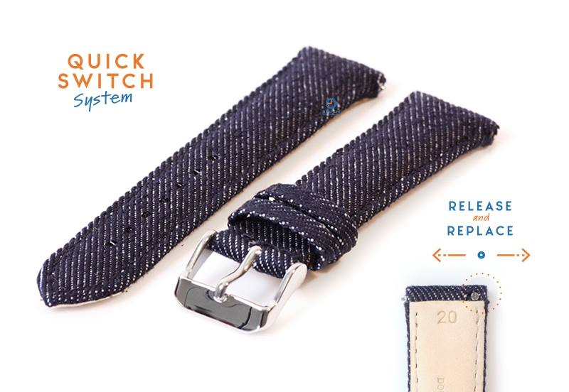 Watchstrap 18mm denim