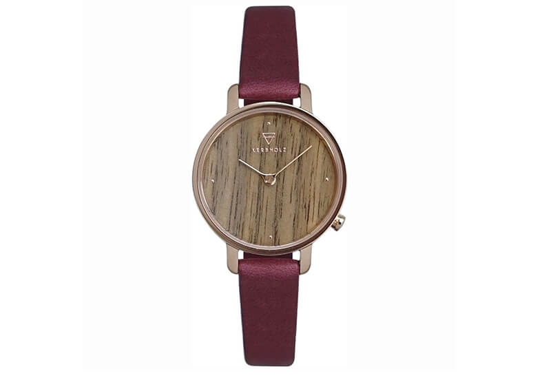 Kerbholz watch strap Emma Walnut Berry