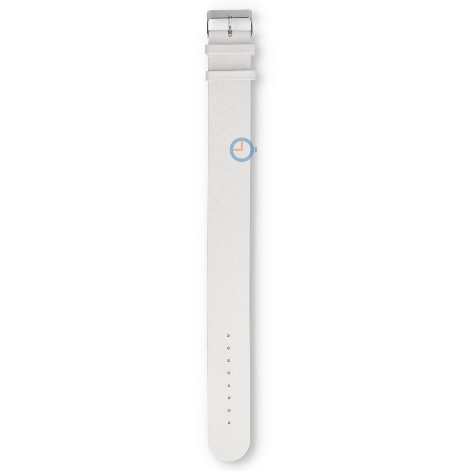 One-piece leather strap - 24mm - white