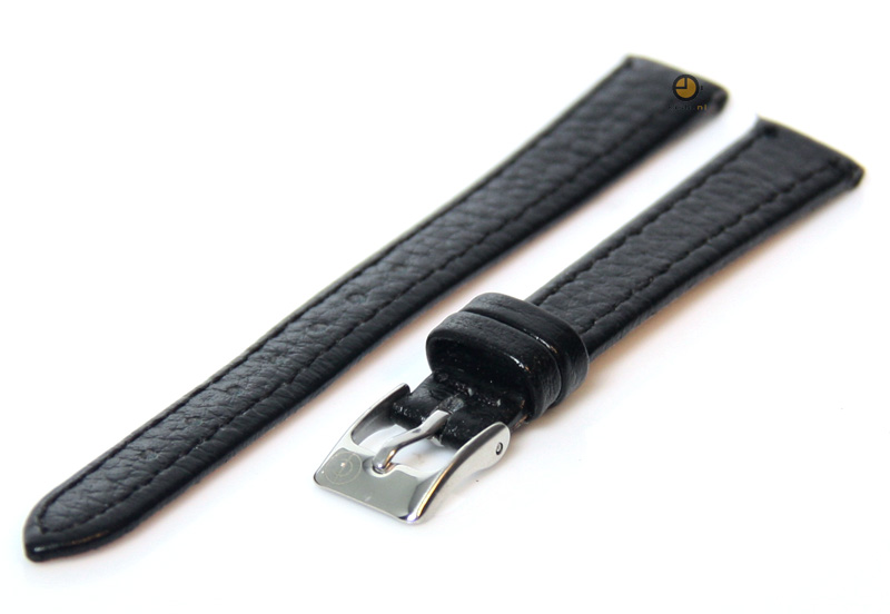 Watchstrap 10mm black bisonleather
