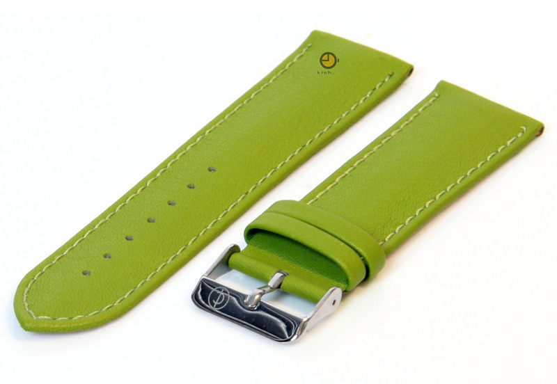 Watchstrap 22mm forestgreen calf leather