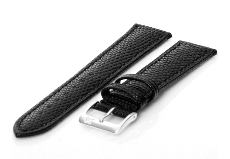 watchstrap 18mm black leather