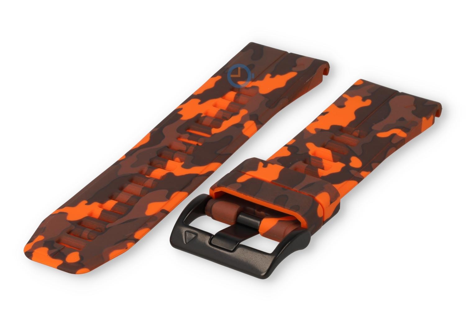 Quick-Fit strap Garmin Fenix 7X - military-print - orange