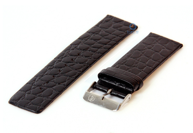 Watchstrap 24mm black leather