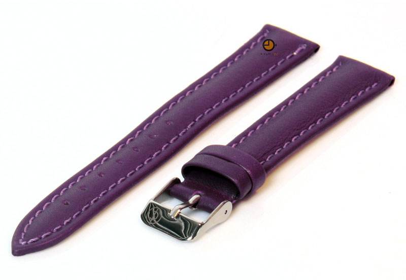 Watchstrap 16mm lila calf leather
