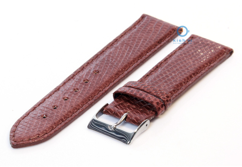 Watchstrap 20mm brown lizard leather