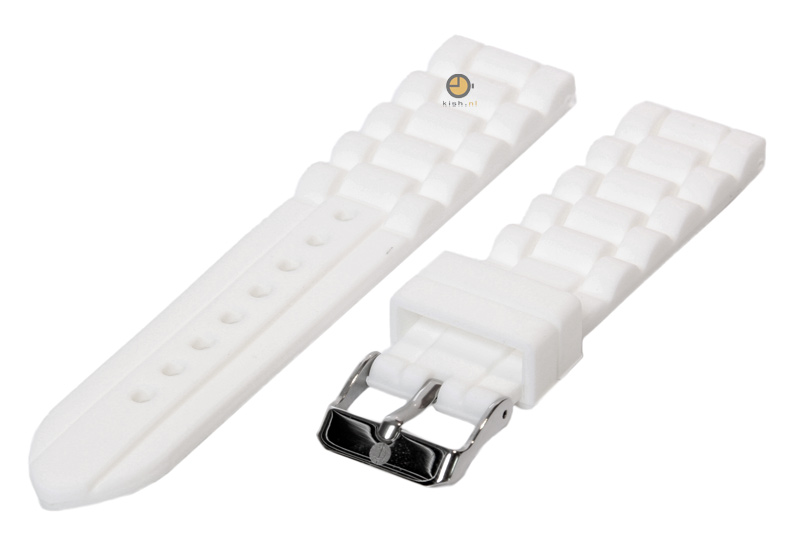 Flexible watchstrap 20mm white silicone