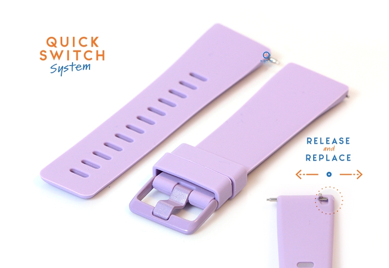 Watchstrap 23mm silione lilac