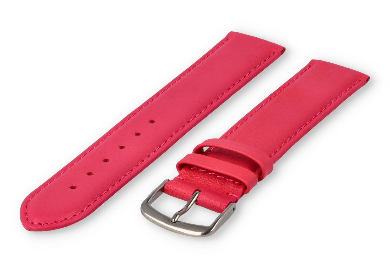 XL watch strap smooth leather - 22mm - pink