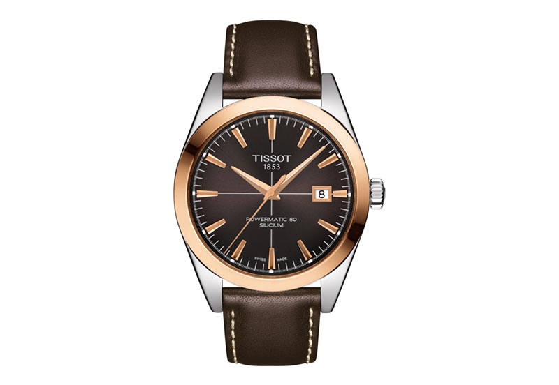 Tissot watch strap T9274074629100 brown leather