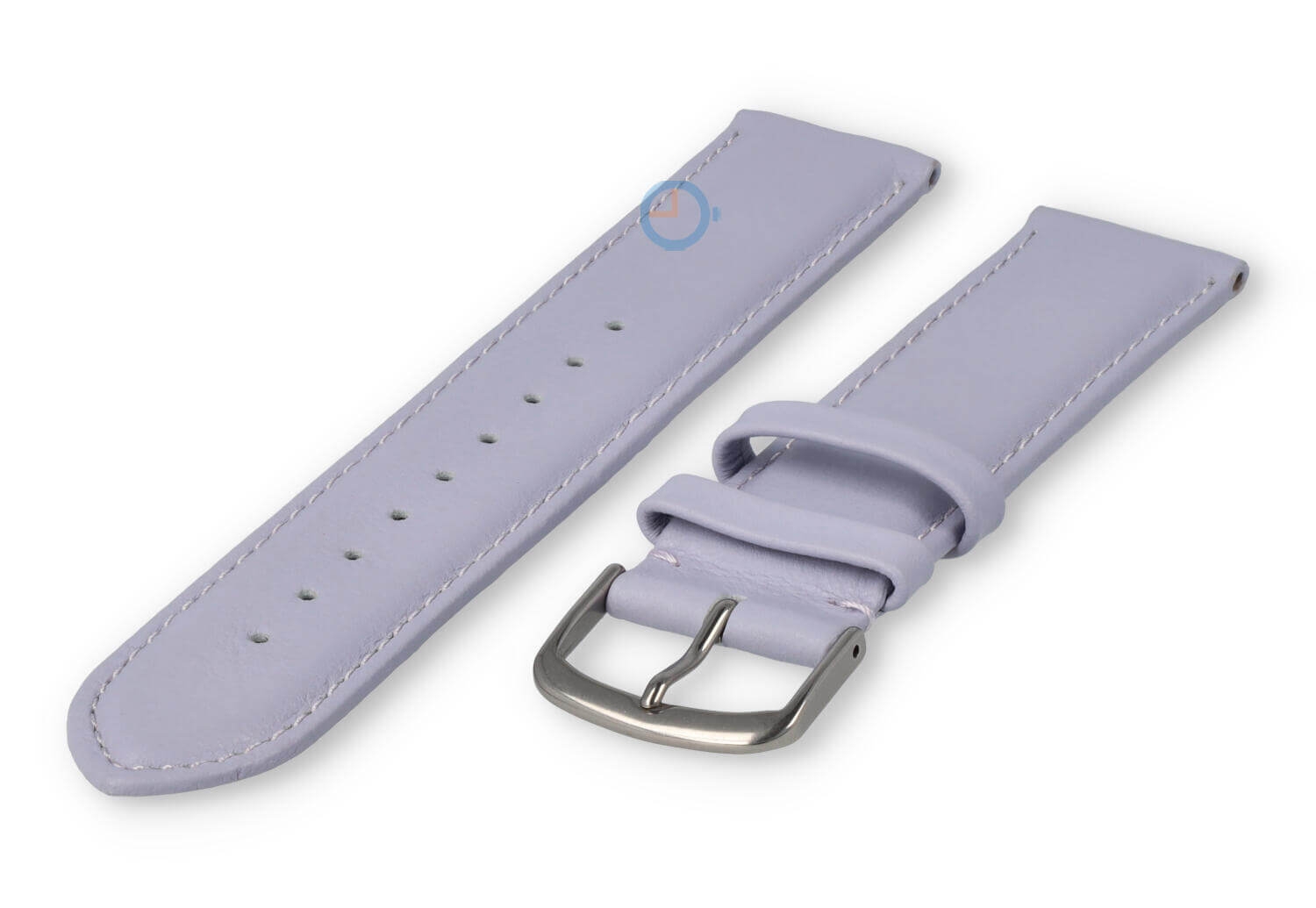 20mm watch strap smooth leather - light purple