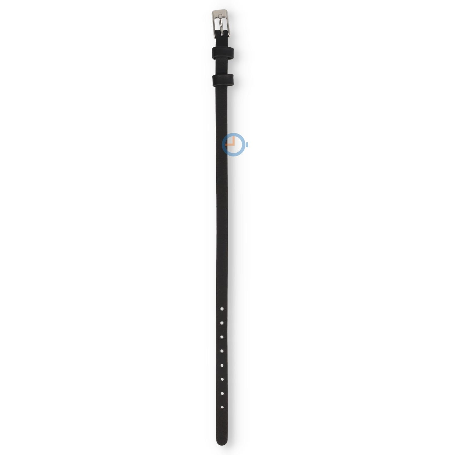 One-piece leather strap - 6mm - black