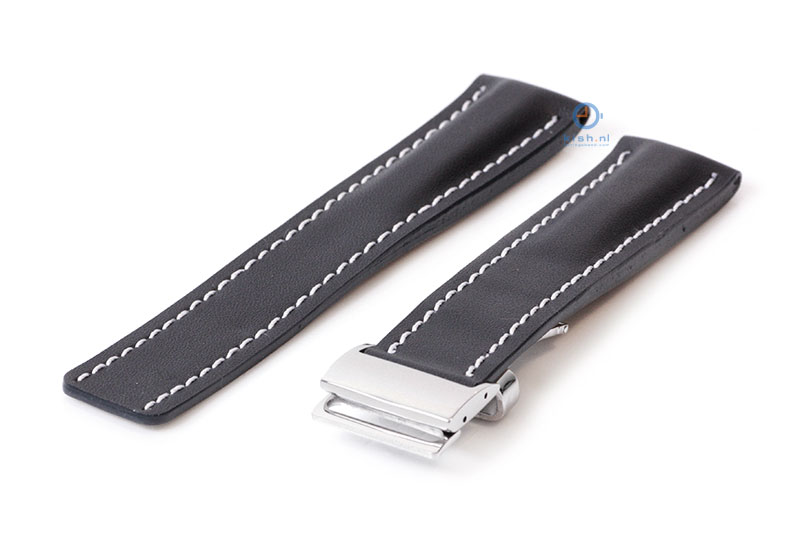 Breitling watchstrap 24mm leather black