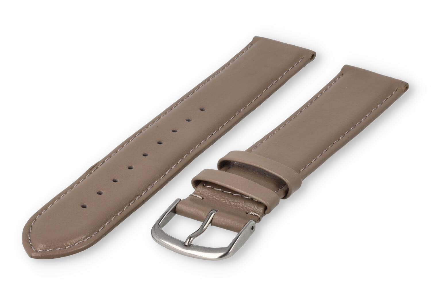 XL watch strap smooth leather - 22mm - taupe