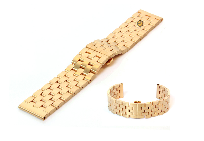 Watchstrap 24mm stainless steel gold