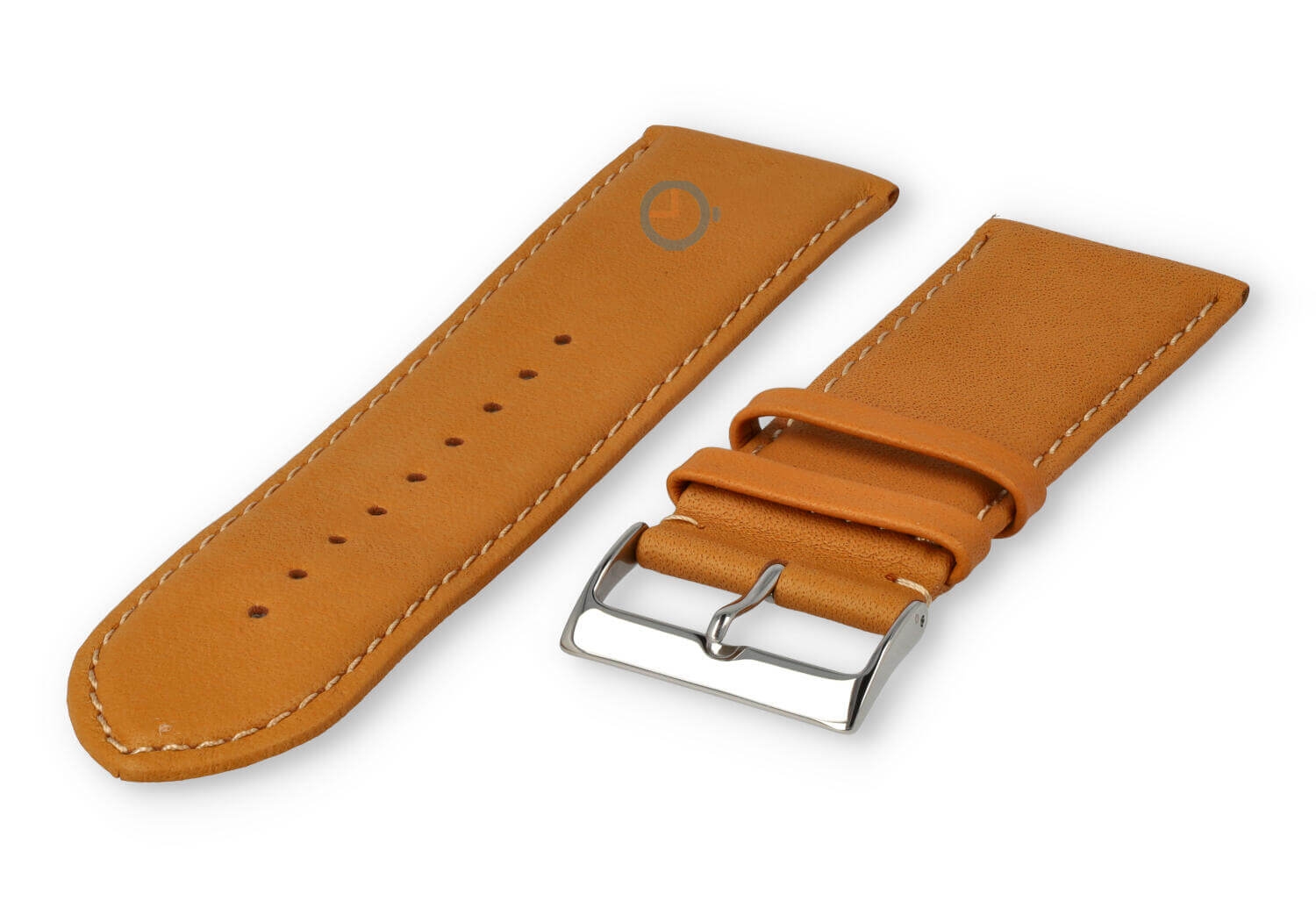 28mm watch strap smooth leather - light brown