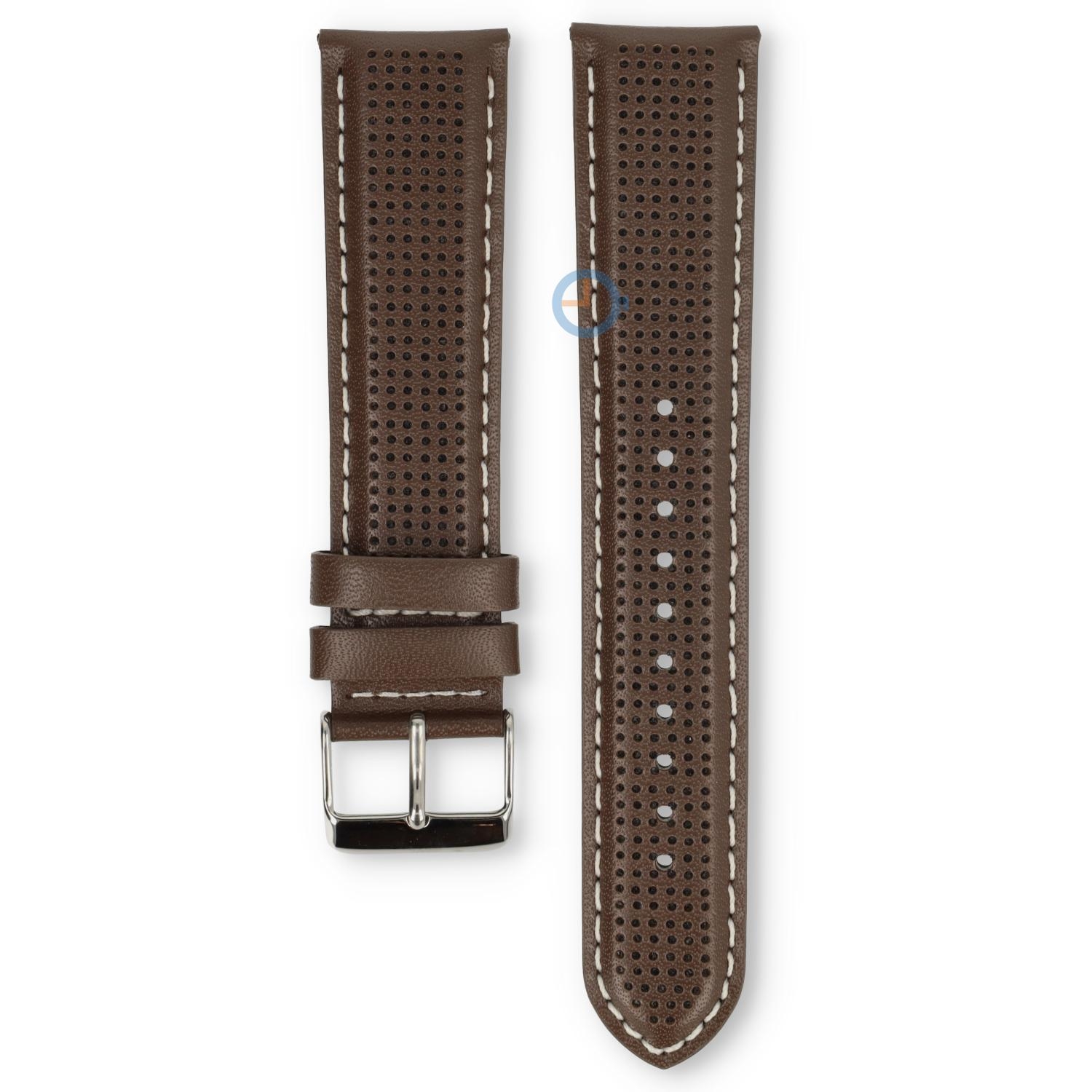 Universal 22mm brown leather watch strap - Lorus