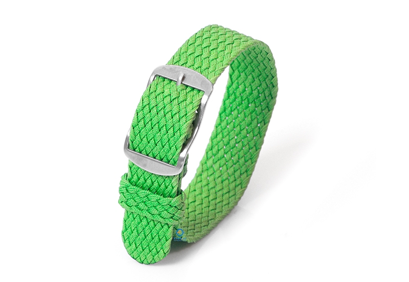 Perlon watch band 18mm green