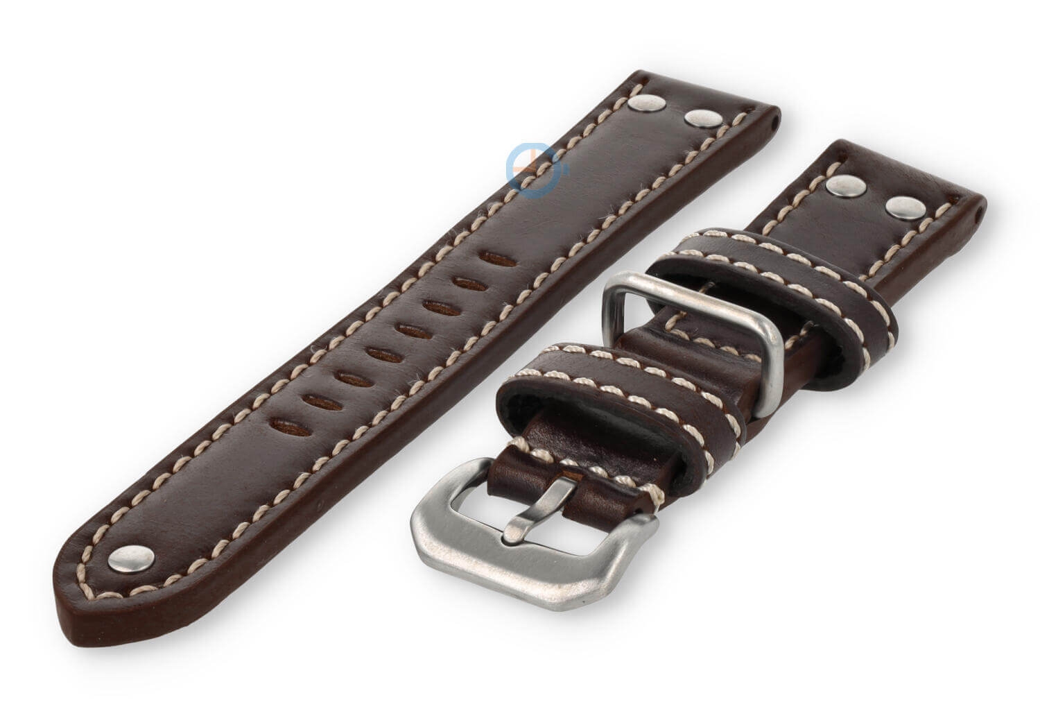 Vintage Flieger watch strap - 20mm - dark brown