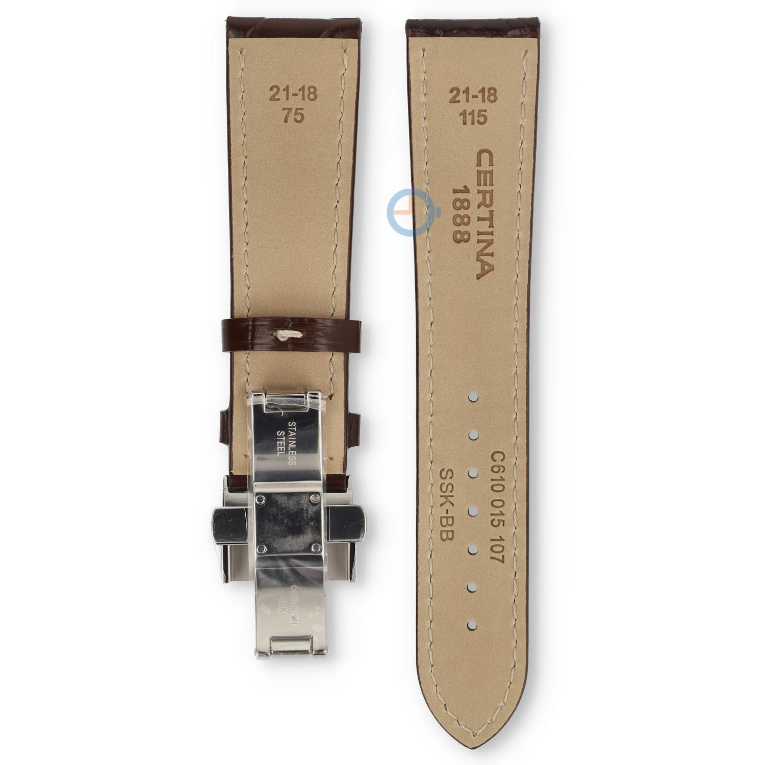 Certina strap C0014271629700A 21/18mm leather