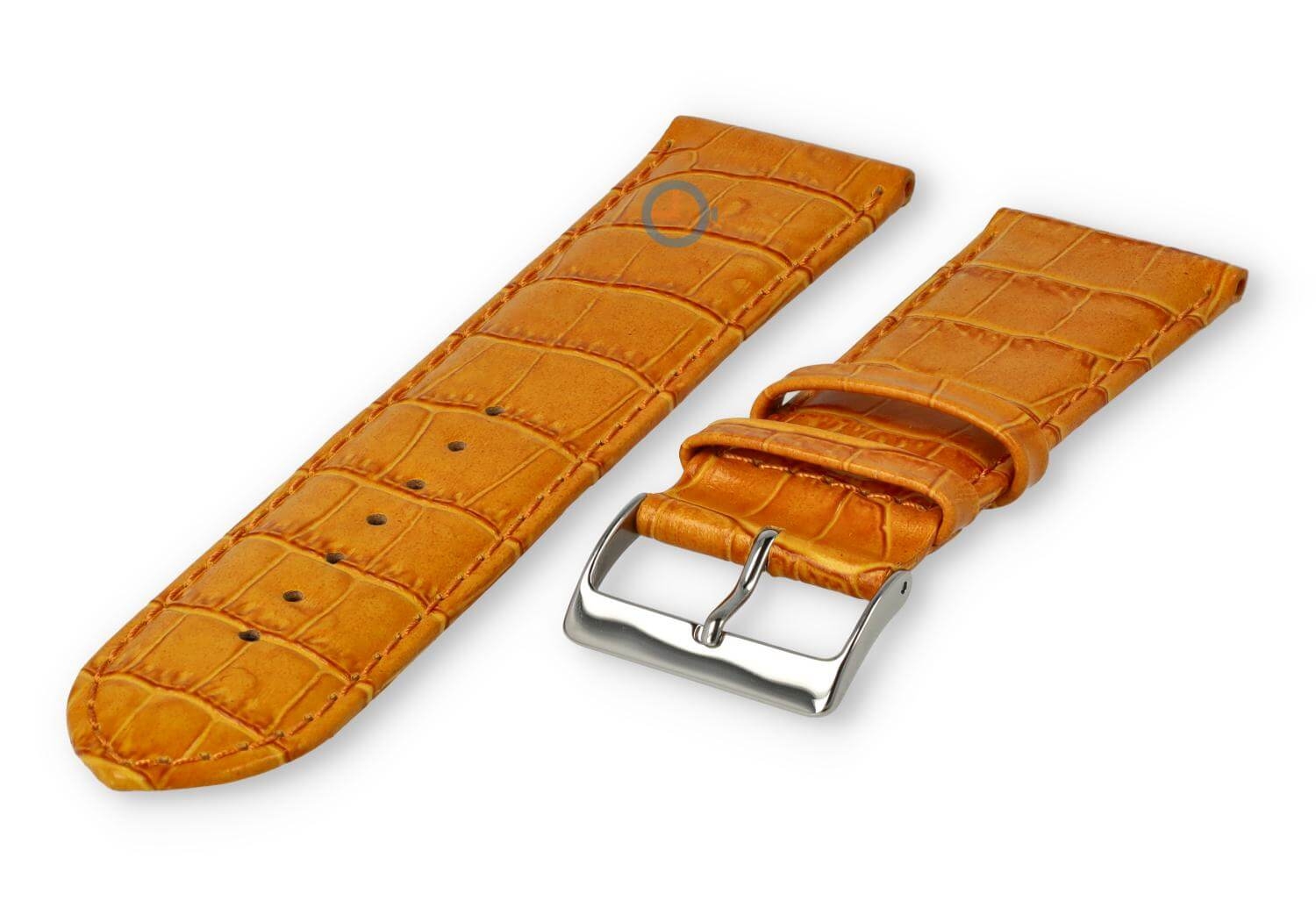 Basic croco watch strap - 24mm - apricot
