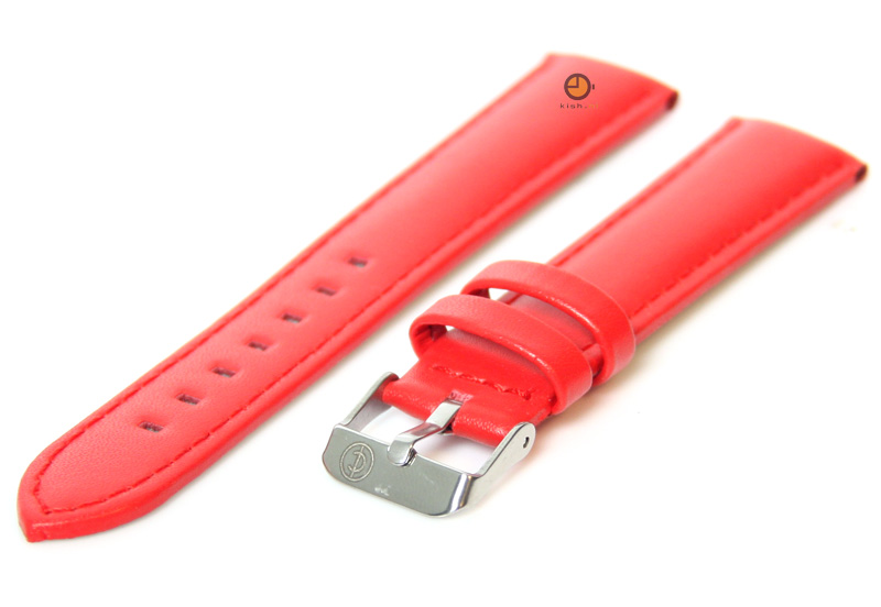 Watchstrap 16mm red calf leather