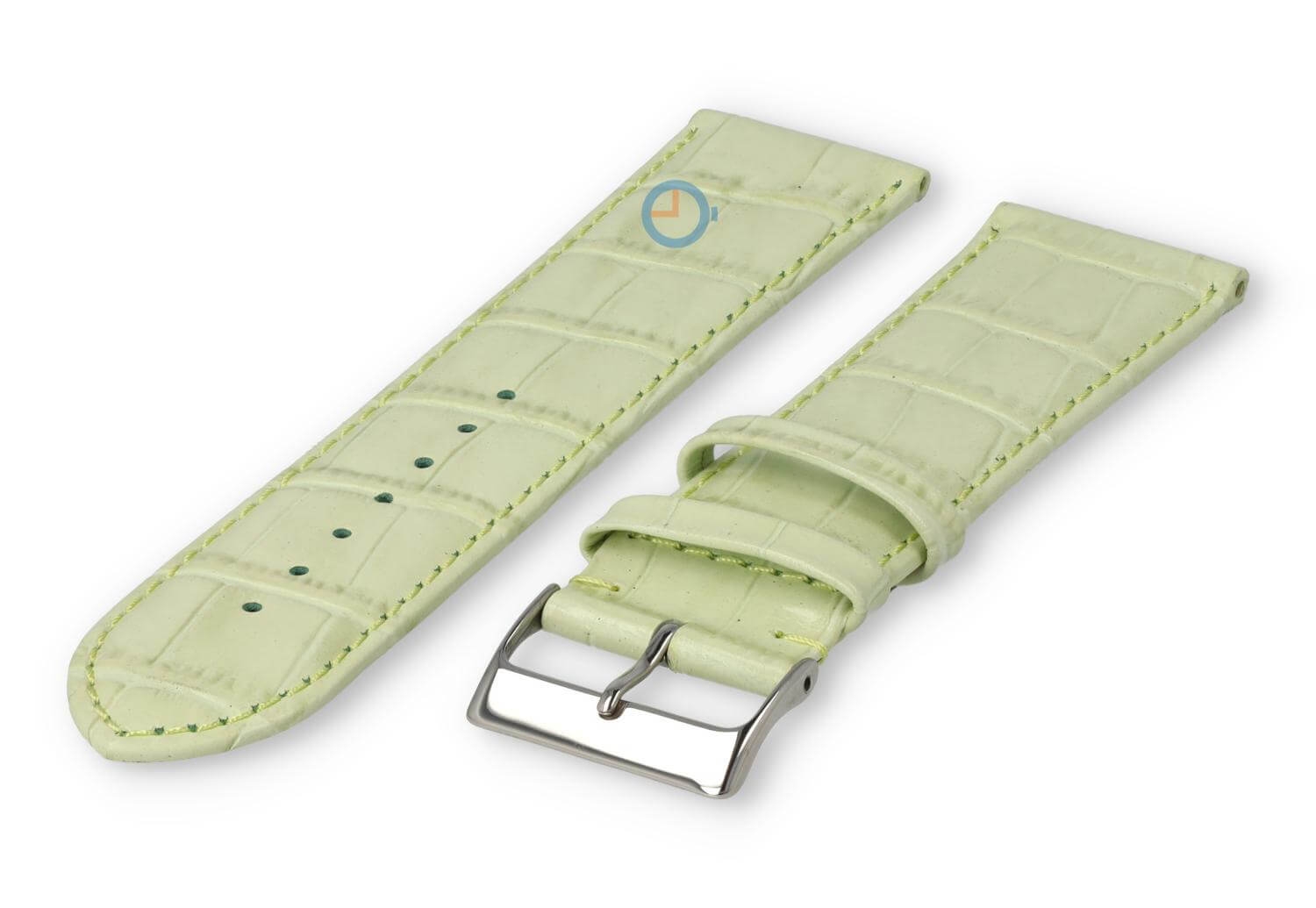 Basic croco watch strap XL - 24mm - pastel green