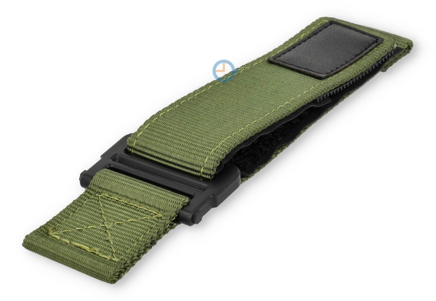 Nylon watch strap 26mm green - velcro-closure