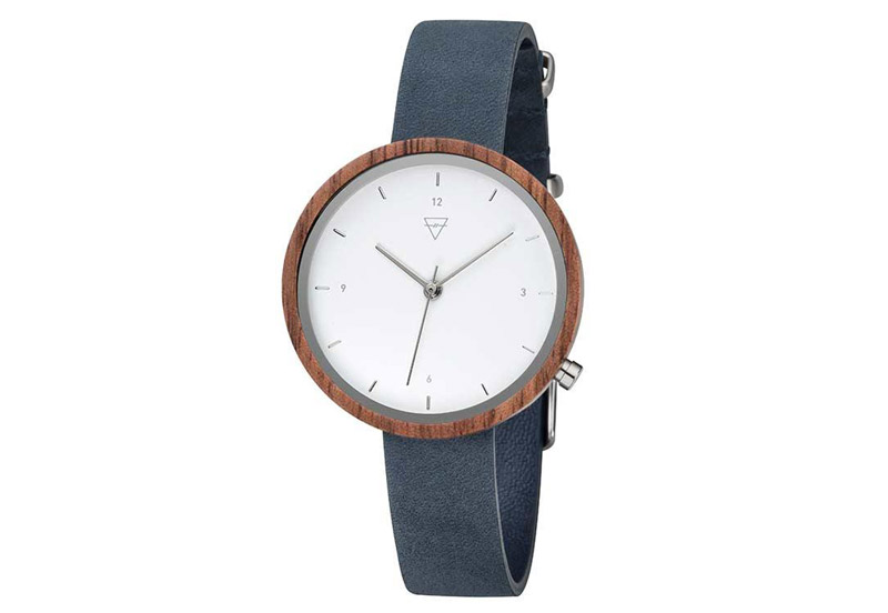 Kerbholz Hilde watchstrap walnut/slate blue