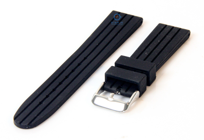 Watchstrap 20mm rubber black