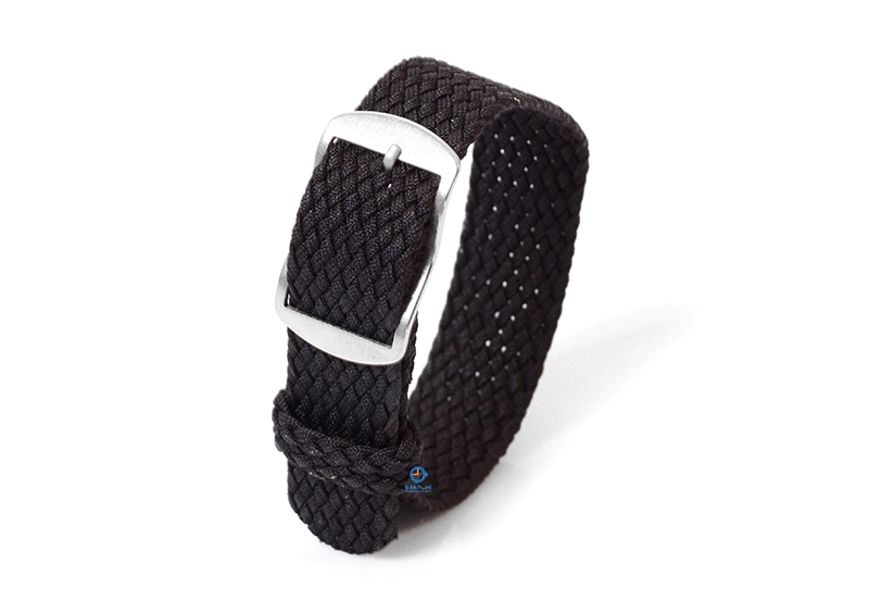 Perlon watch band 18mm black