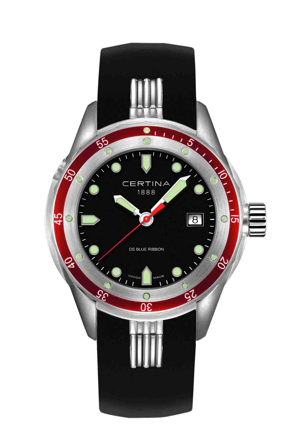 Certina bracelet C0074101705101A black rubber without buckle