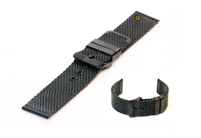 Mesh watchstrap 24mm black
