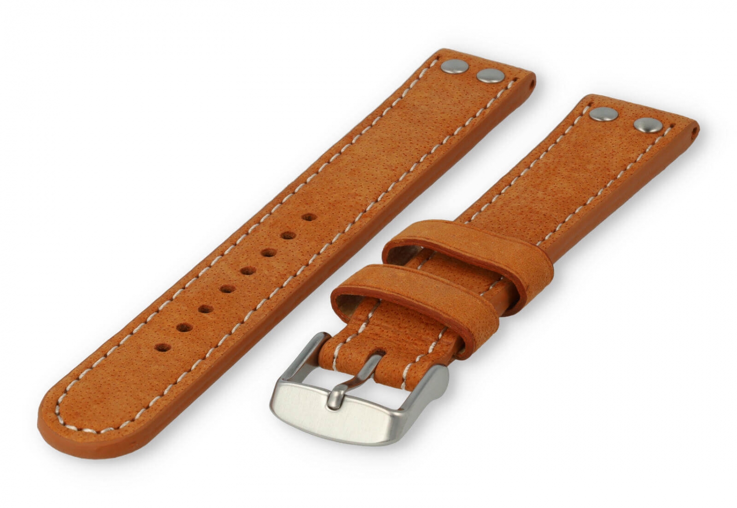 Flieger XL watch band 20mm cognacbrown leather