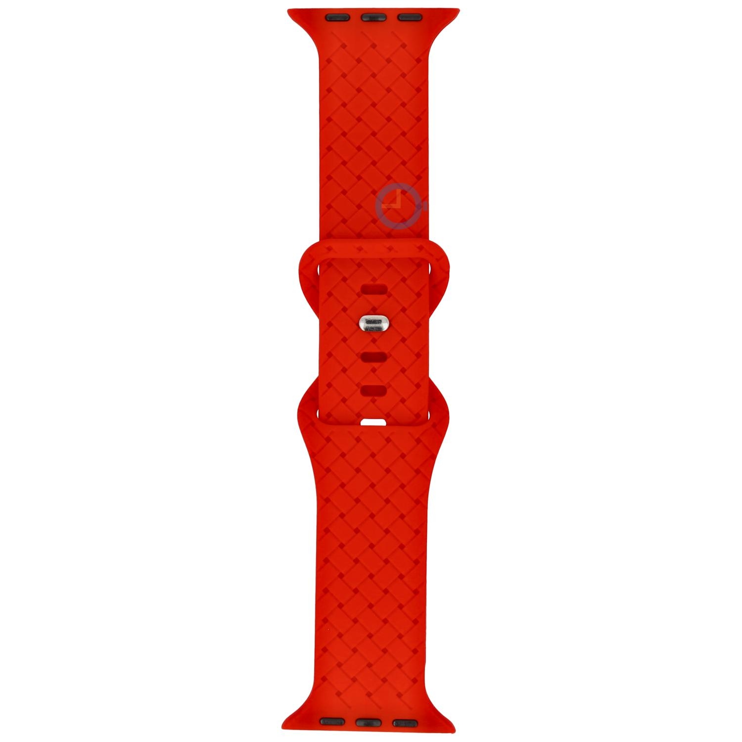 Silicon braided strap - Apple Watch 45mm - Red