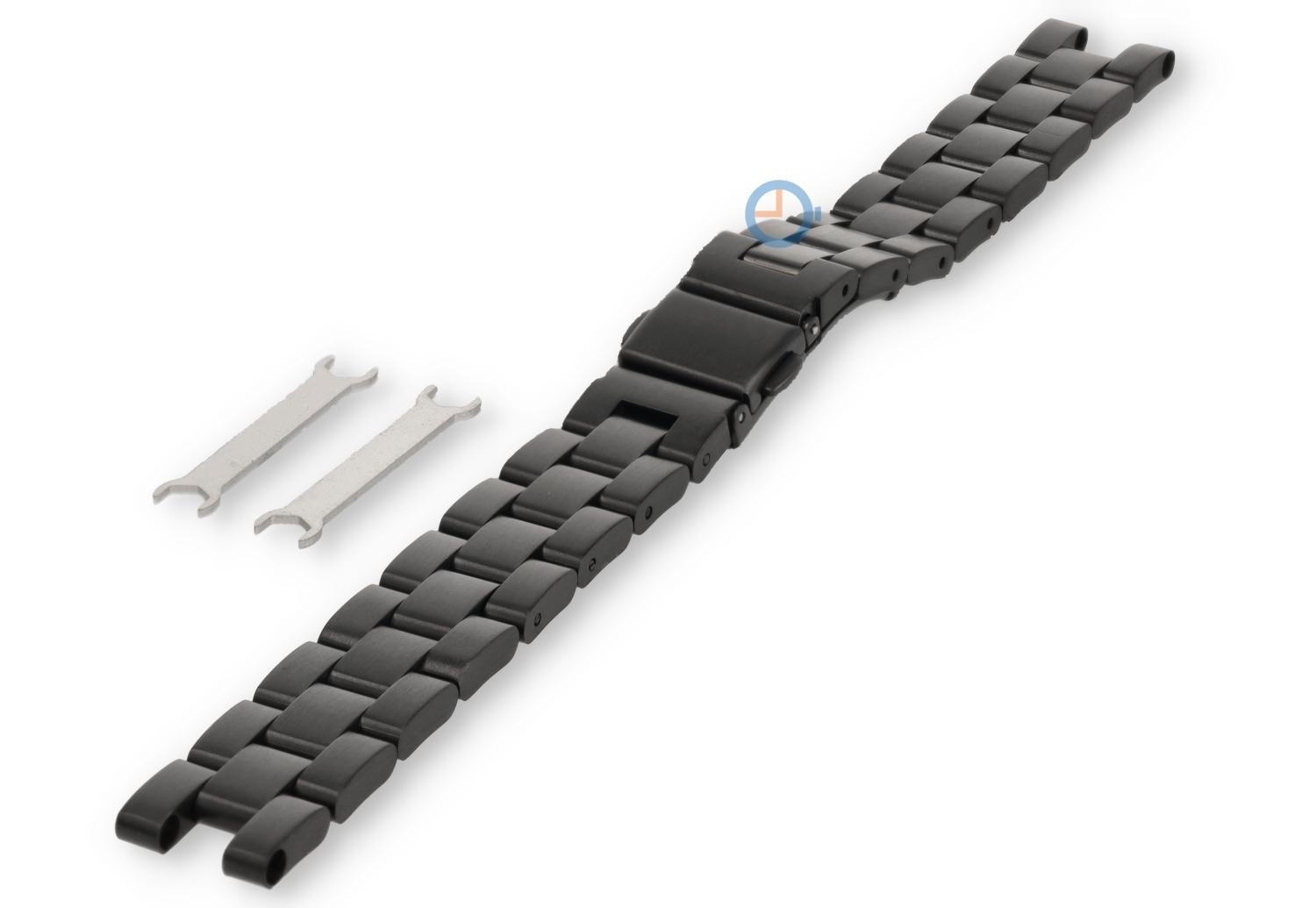 Alternative strap for Garmin Lily - black steel - 14mm