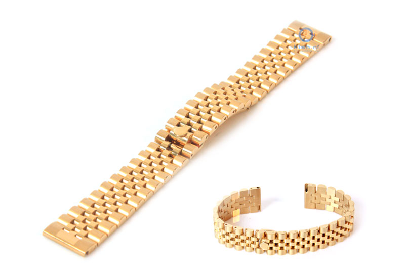 Watchstrap 20mm stainless steel gold
