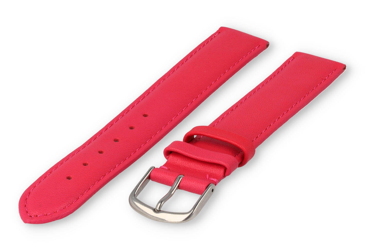 XL watch strap smooth leather - 18mm - pink
