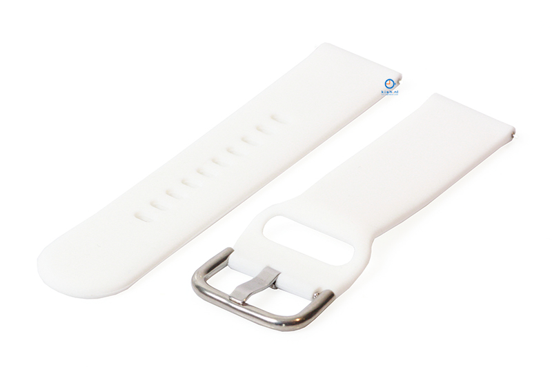 Watchstrap 22mm silicone white