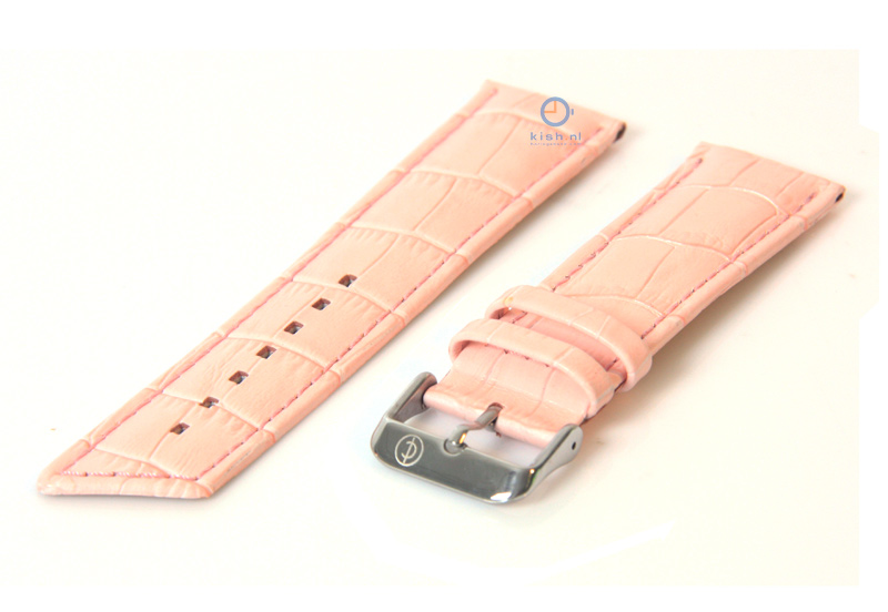 Watchstrap 24mm pink leather