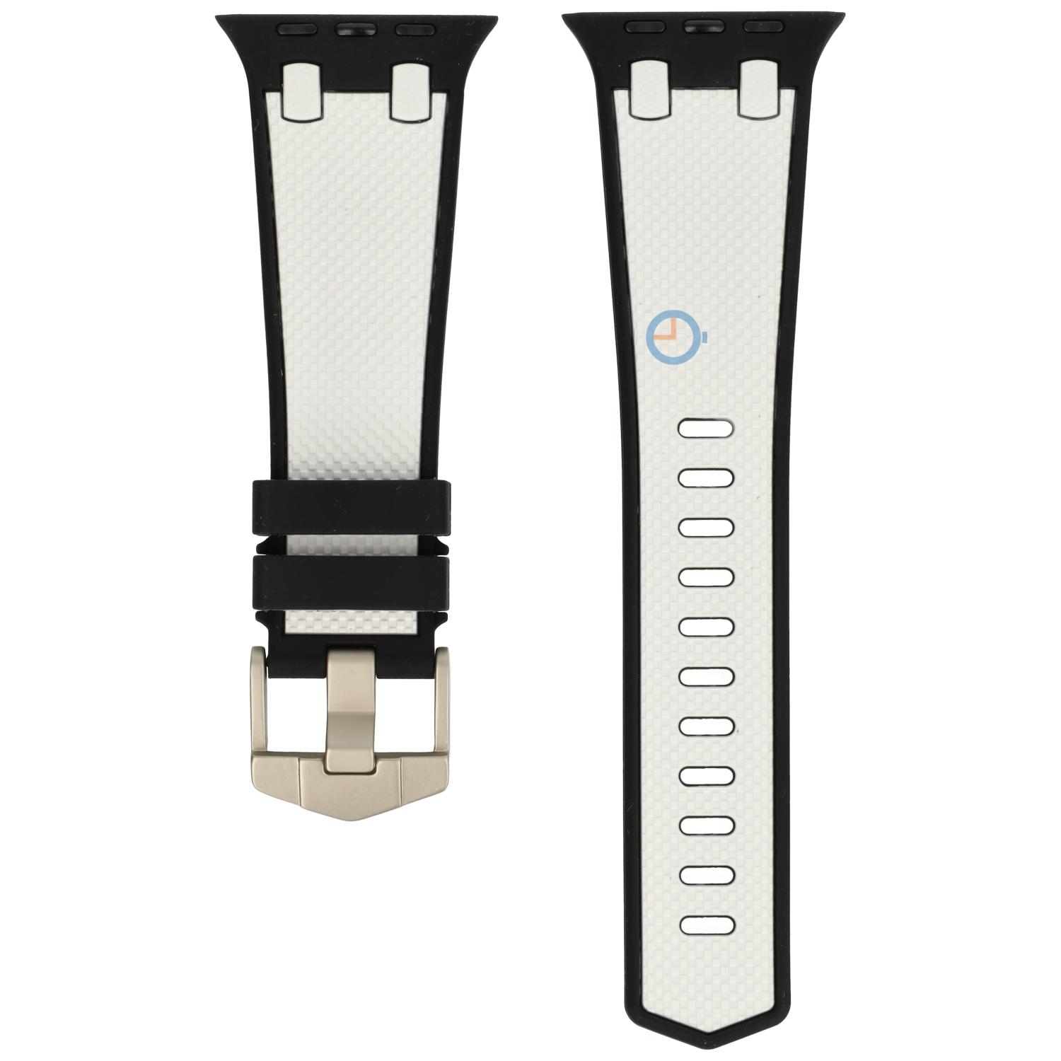 AP Style strap for Apple Watch 45mm - Black White