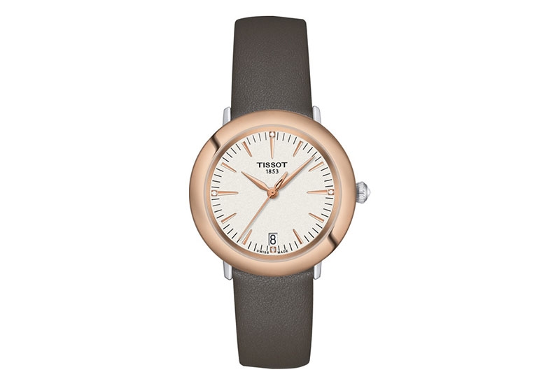 Tissot watch strap T9292104626600 grey leather