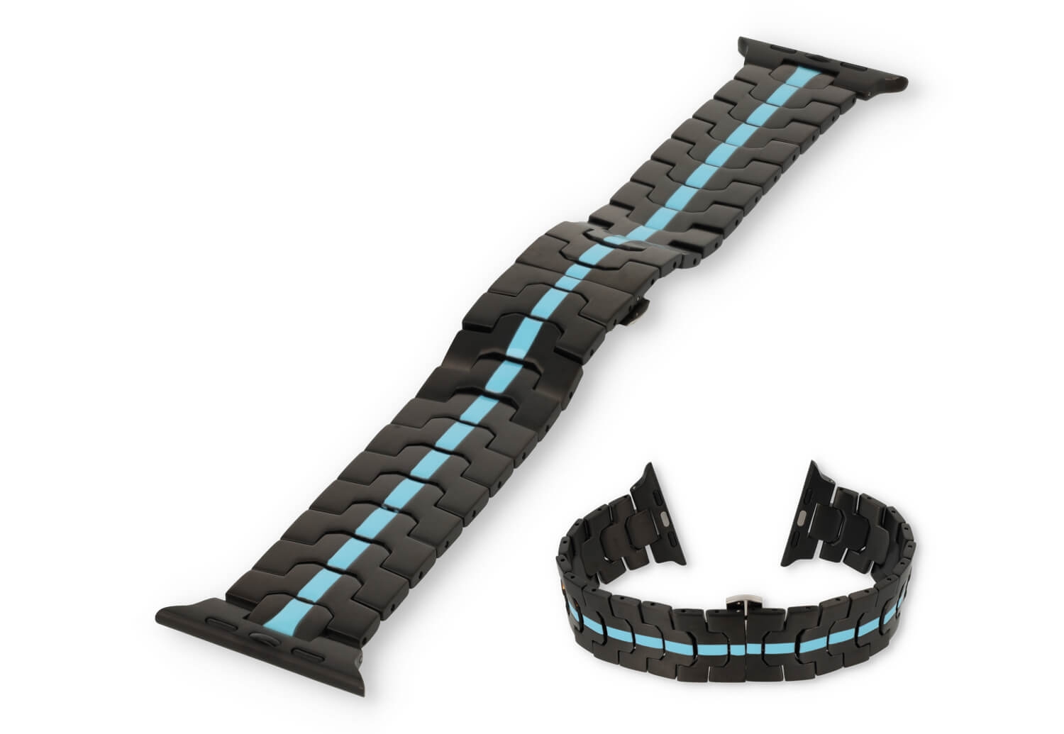 Apple watch 41mm band steel - black/blue