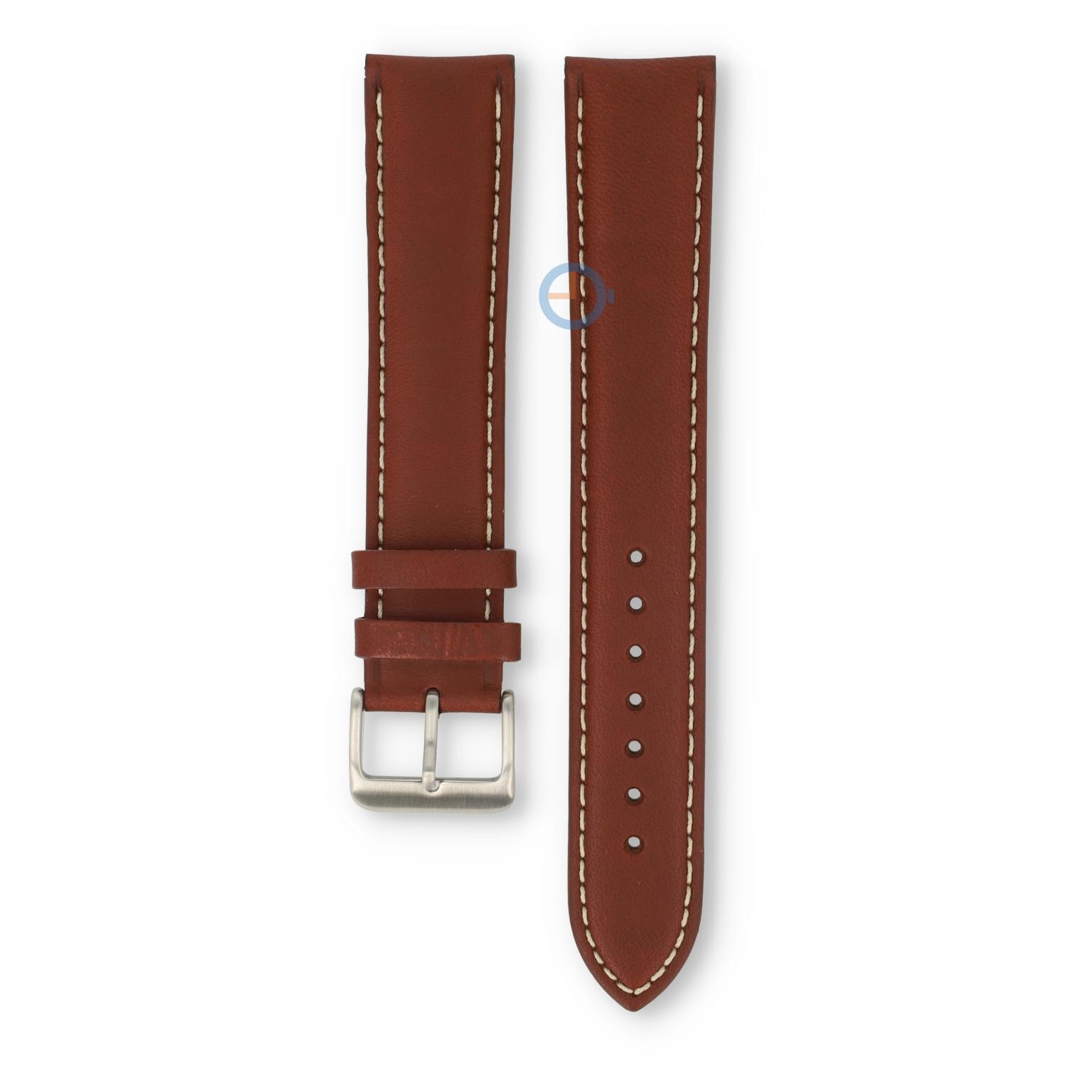 Extra long watch strap - leather - 20mm - brown