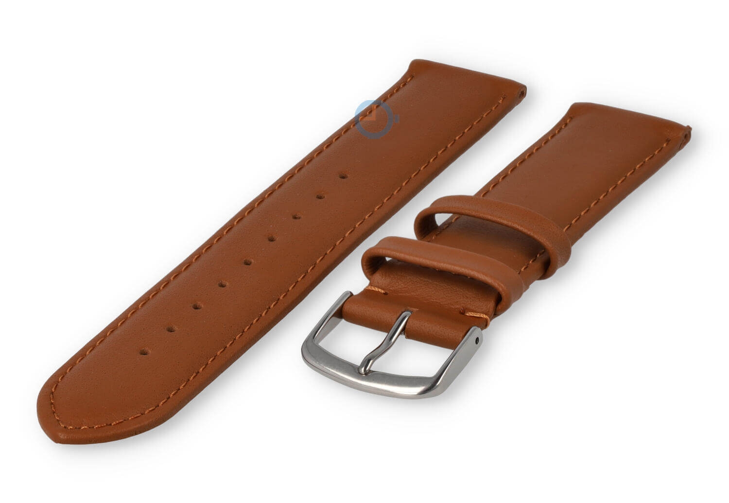 20mm watch strap smooth leather - brown