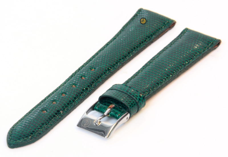 Premium universal Rosefield Lizard strap - 16mm green